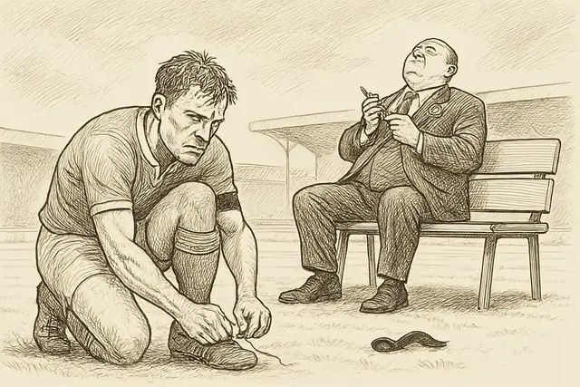 Karikatur zum Stück: Der Trauerflor entscheidet nichts