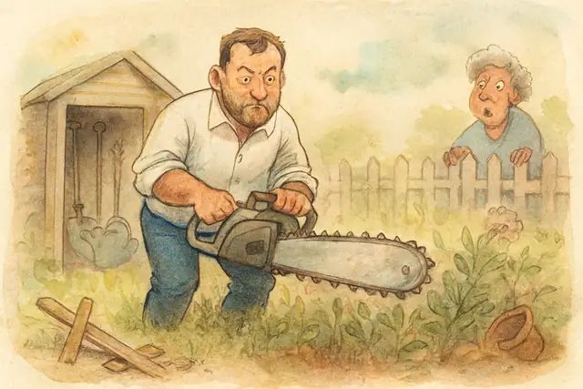 Karikatur zum Stück: Das Verbotsverfahren als Bekenntnis zur eigenen Hilflosigkeit
