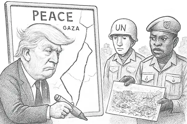 Die Illusion der fremden Ordnung in den Trümmern von Gaza