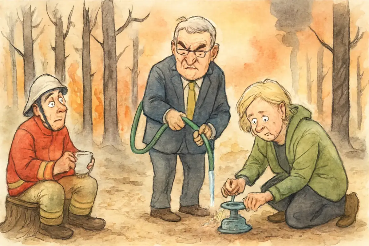 Wenn der Wald brennt, fehlt das System dahinter