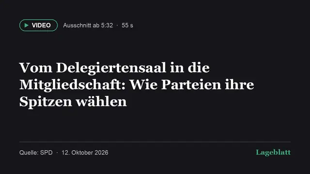 Vom Delegiertensaal in die Mitgliedschaft: Wie Parteien ihre Spitzen wählen