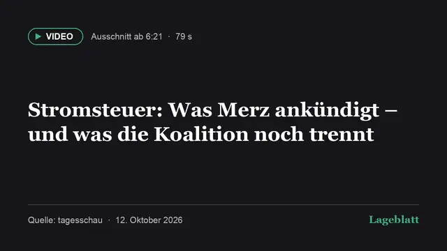 Stromsteuer: Was Merz ankündigt – und was die Koalition noch trennt
