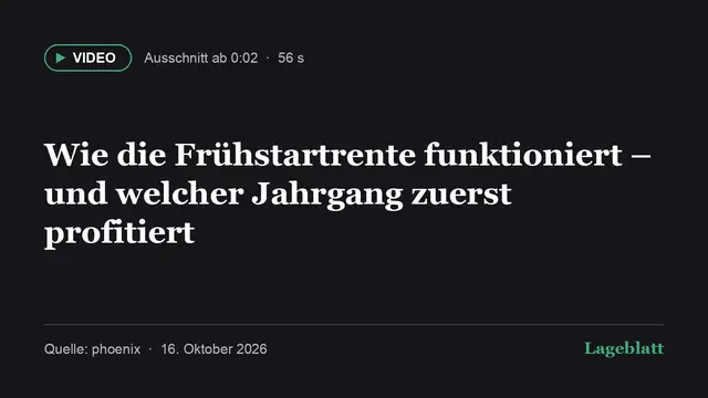 Wie die Frühstartrente funktioniert – und welcher Jahrgang zuerst profitiert